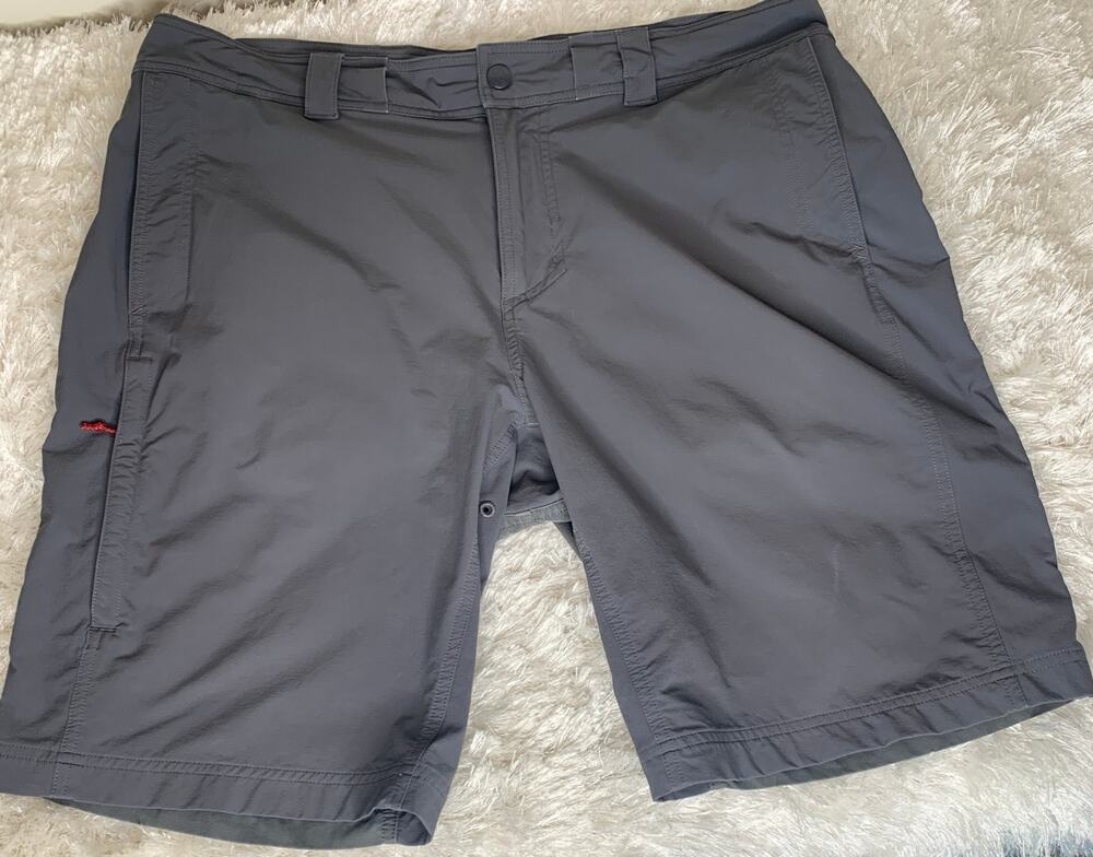 REI Gray Regular Fit Nylon Vented Hiking Shorts Sz 38 Gorpcore